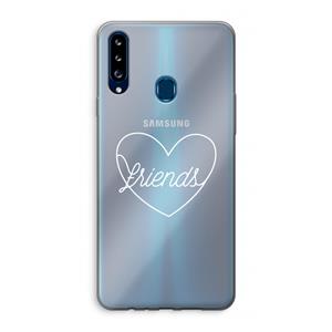 CaseCompany Friends heart pastel: Samsung Galaxy A20s Transparant Hoesje
