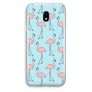 CaseCompany Anything Flamingoes: Samsung Galaxy J3 (2017) Transparant Hoesje