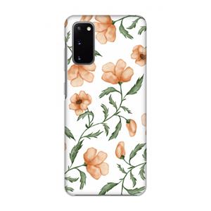 CaseCompany Peachy flowers: Volledig geprint Samsung Galaxy S20 Hoesje