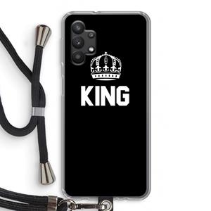 CaseCompany King zwart: Samsung Galaxy A32 5G Transparant Hoesje met koord