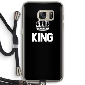 CaseCompany King zwart: Samsung Galaxy S7 Transparant Hoesje met koord