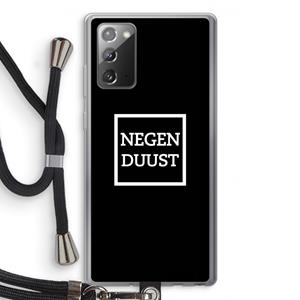 CaseCompany Negenduust black: Samsung Galaxy Note 20 / Note 20 5G Transparant Hoesje met koord