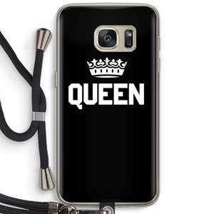 CaseCompany Queen zwart: Samsung Galaxy S7 Transparant Hoesje met koord