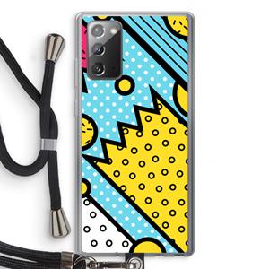 CaseCompany Pop Art #1: Samsung Galaxy Note 20 / Note 20 5G Transparant Hoesje met koord