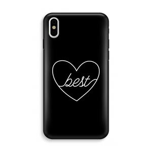 CaseCompany Best heart black: iPhone X Tough Case