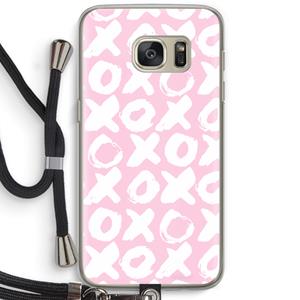 CaseCompany XOXO: Samsung Galaxy S7 Transparant Hoesje met koord