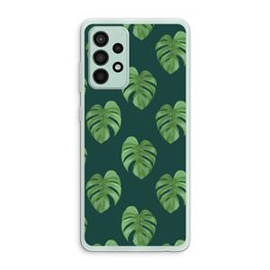 CaseCompany Monstera leaves: Samsung Galaxy A52s 5G Transparant Hoesje