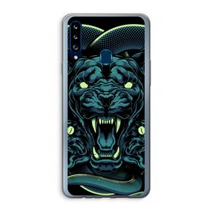 CaseCompany Cougar and Vipers: Samsung Galaxy A20s Transparant Hoesje