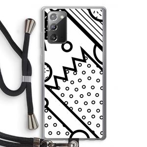 CaseCompany Pop Art #4: Samsung Galaxy Note 20 / Note 20 5G Transparant Hoesje met koord
