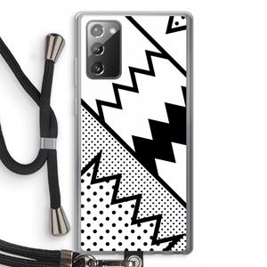 CaseCompany Pop Art #5: Samsung Galaxy Note 20 / Note 20 5G Transparant Hoesje met koord