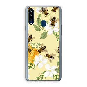 CaseCompany No flowers without bees: Samsung Galaxy A20s Transparant Hoesje