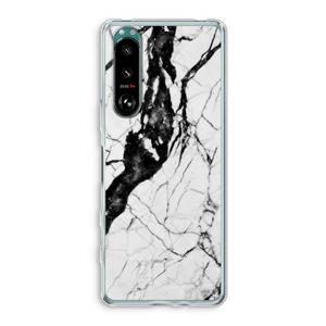 CaseCompany Witte marmer 2: Sony Xperia 5 III Transparant Hoesje