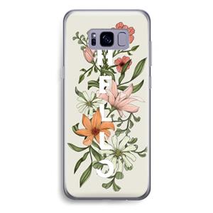 CaseCompany Hello bloemen: Samsung Galaxy S8 Plus Transparant Hoesje