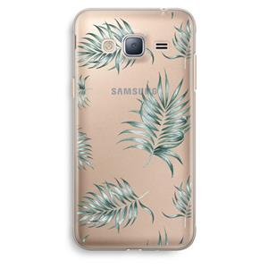 CaseCompany Simple leaves: Samsung Galaxy J3 (2016) Transparant Hoesje