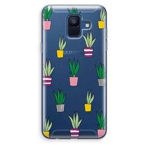 CaseCompany Sanseveria: Samsung Galaxy A6 (2018) Transparant Hoesje