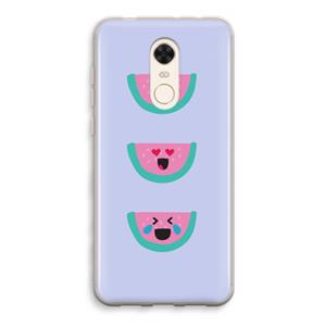 CaseCompany Smiley watermeloen: Xiaomi Redmi 5 Transparant Hoesje