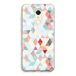 CaseCompany Gekleurde driehoekjes pastel: Xiaomi Redmi 5 Transparant Hoesje