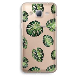 CaseCompany Tropische bladeren: Samsung Galaxy J3 (2016) Transparant Hoesje