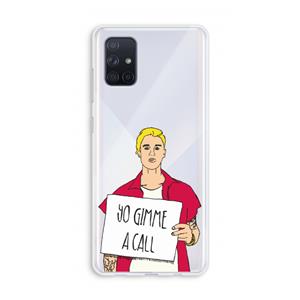 CaseCompany Gimme a call: Galaxy A71 Transparant Hoesje