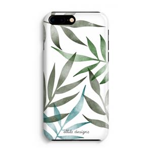 CaseCompany Tropical watercolor leaves: iPhone 8 Plus Volledig Geprint Hoesje