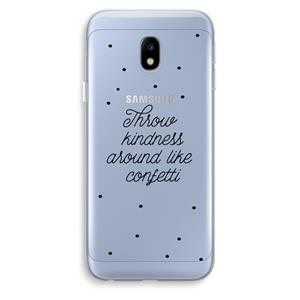 CaseCompany Confetti: Samsung Galaxy J3 (2017) Transparant Hoesje
