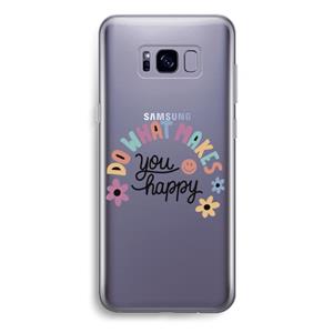 CaseCompany Happy days: Samsung Galaxy S8 Plus Transparant Hoesje