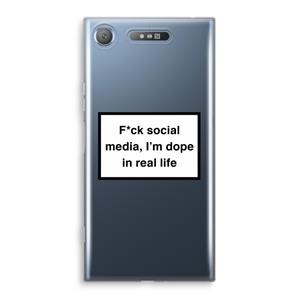 CaseCompany I'm dope: Sony Xperia XZ1 Transparant Hoesje