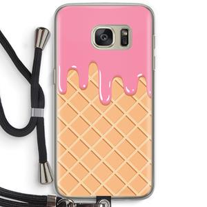 CaseCompany Ice cream: Samsung Galaxy S7 Transparant Hoesje met koord