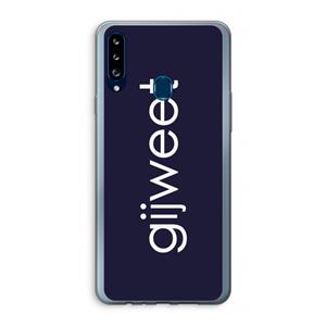 CaseCompany Gijweet: Samsung Galaxy A20s Transparant Hoesje