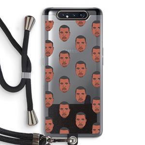 CaseCompany Kanye Call Me℃: Samsung Galaxy A80 Transparant Hoesje met koord