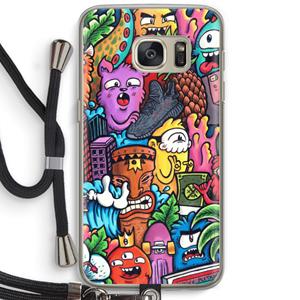 CaseCompany Vexx Mixtape: Samsung Galaxy S7 Transparant Hoesje met koord