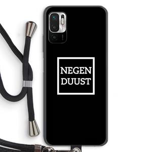 CaseCompany Negenduust black: Xiaomi Redmi Note 10 5G Transparant Hoesje met koord