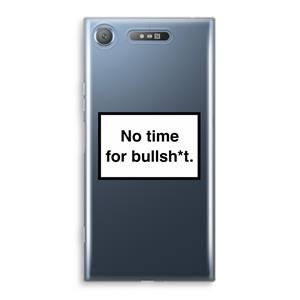 CaseCompany No time: Sony Xperia XZ1 Transparant Hoesje