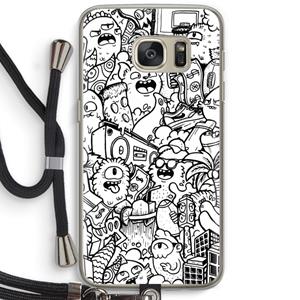 CaseCompany Vexx City #2: Samsung Galaxy S7 Transparant Hoesje met koord