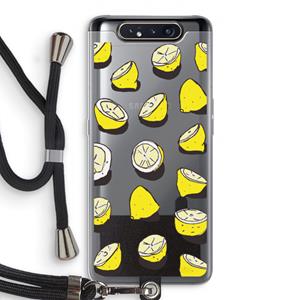 CaseCompany When Life Gives You Lemons...: Samsung Galaxy A80 Transparant Hoesje met koord