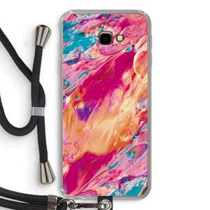 CaseCompany Pastel Echoes: Samsung Galaxy J4 Plus Transparant Hoesje met koord