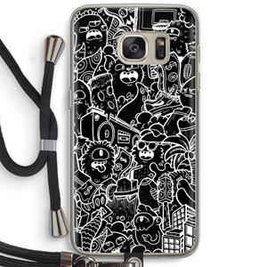 CaseCompany Vexx Black City : Samsung Galaxy S7 Transparant Hoesje met koord