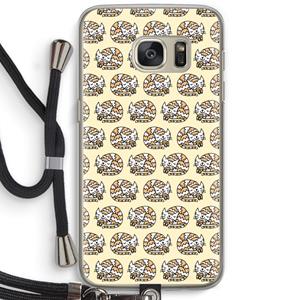 CaseCompany Slapende poes: Samsung Galaxy S7 Transparant Hoesje met koord