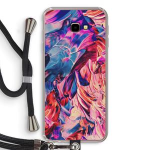 CaseCompany Pink Orchard: Samsung Galaxy J4 Plus Transparant Hoesje met koord
