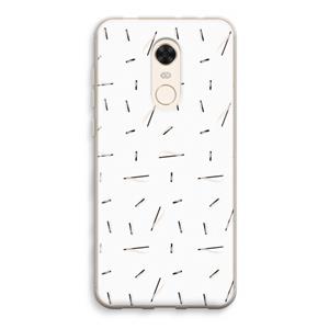 CaseCompany Hipster stripes: Xiaomi Redmi 5 Transparant Hoesje