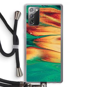 CaseCompany Green Inferno: Samsung Galaxy Note 20 / Note 20 5G Transparant Hoesje met koord