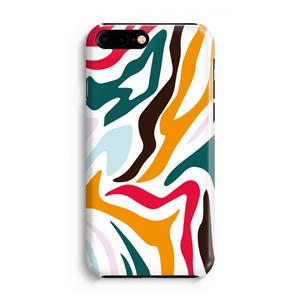 CaseCompany Colored Zebra: iPhone 8 Plus Volledig Geprint Hoesje
