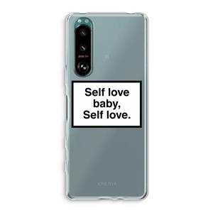 CaseCompany Self love: Sony Xperia 5 III Transparant Hoesje