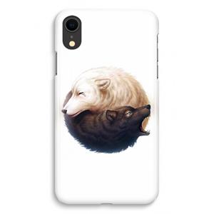 CaseCompany Yin Yang Wolves: iPhone XR Volledig Geprint Hoesje
