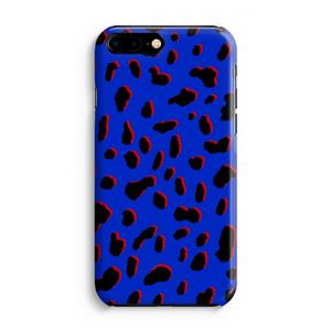 CaseCompany Blue Leopard: iPhone 8 Plus Volledig Geprint Hoesje