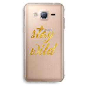 CaseCompany Stay wild: Samsung Galaxy J3 (2016) Transparant Hoesje