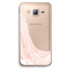 CaseCompany Peach bath: Samsung Galaxy J3 (2016) Transparant Hoesje