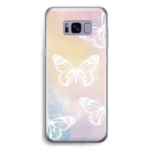 CaseCompany White butterfly: Samsung Galaxy S8 Plus Transparant Hoesje