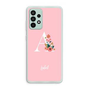 CaseCompany Pink Bouquet: Samsung Galaxy A52s 5G Transparant Hoesje