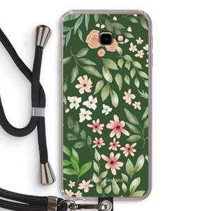 CaseCompany Botanical green sweet flower heaven: Samsung Galaxy J4 Plus Transparant Hoesje met koord